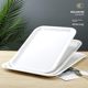 Melamine tray rectangular white plastic tea cup water cup tray fruit tray cake bread display tray commercial