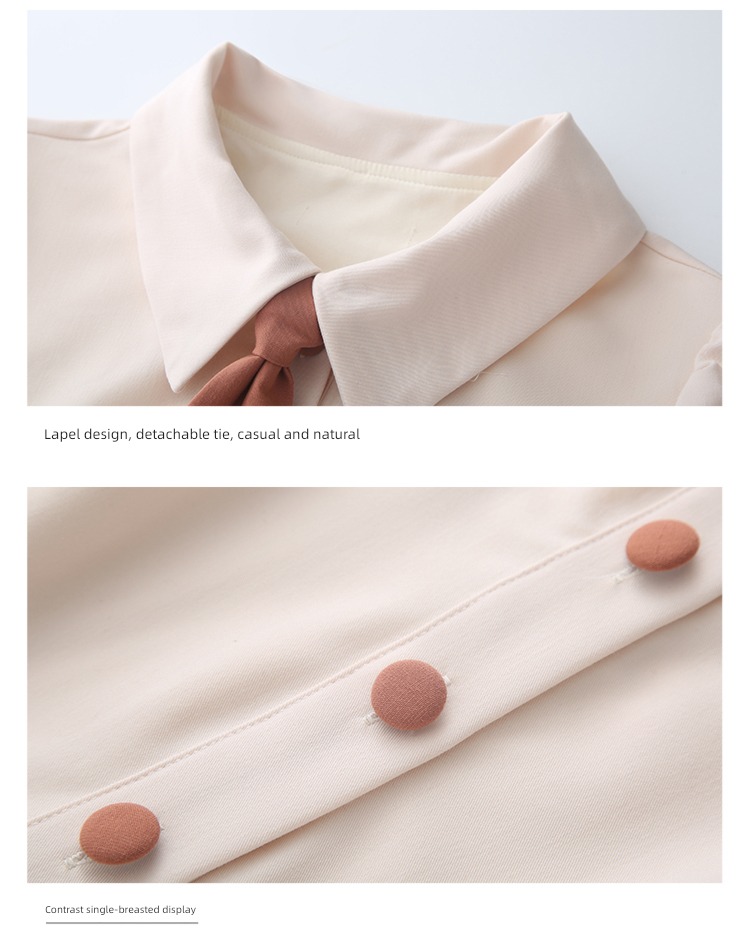 tender Academic atmosphere Autumn and winter new pattern Chinese bellflower Shirt skirt