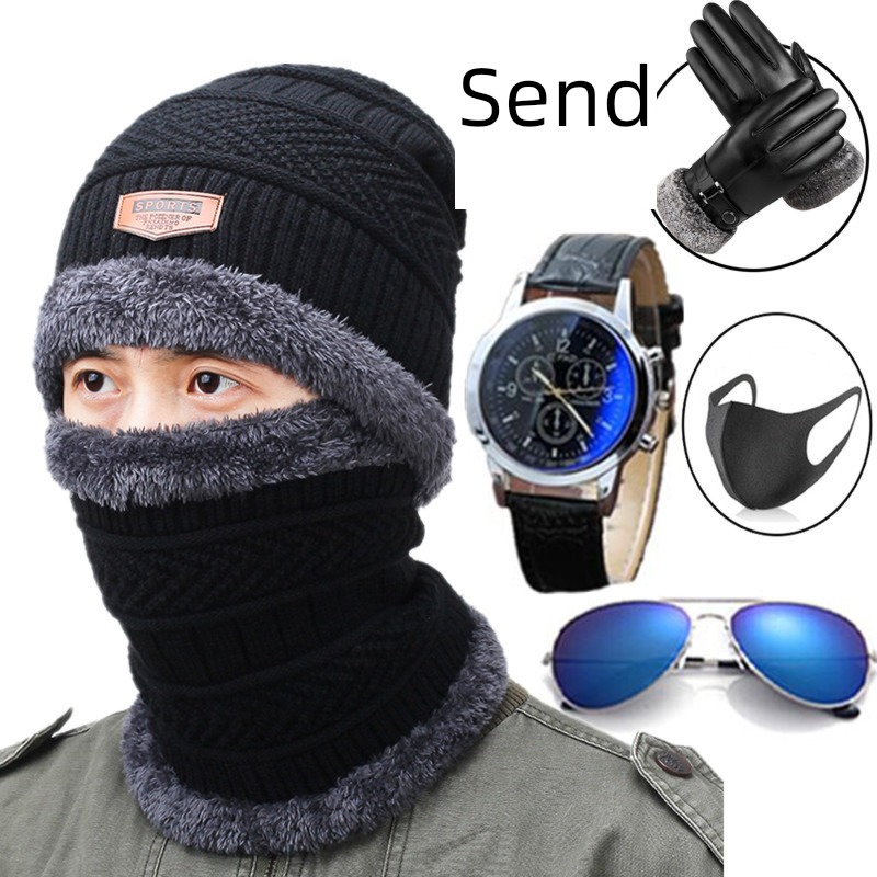 man winter Korean version Plush keep warm outdoors Hat