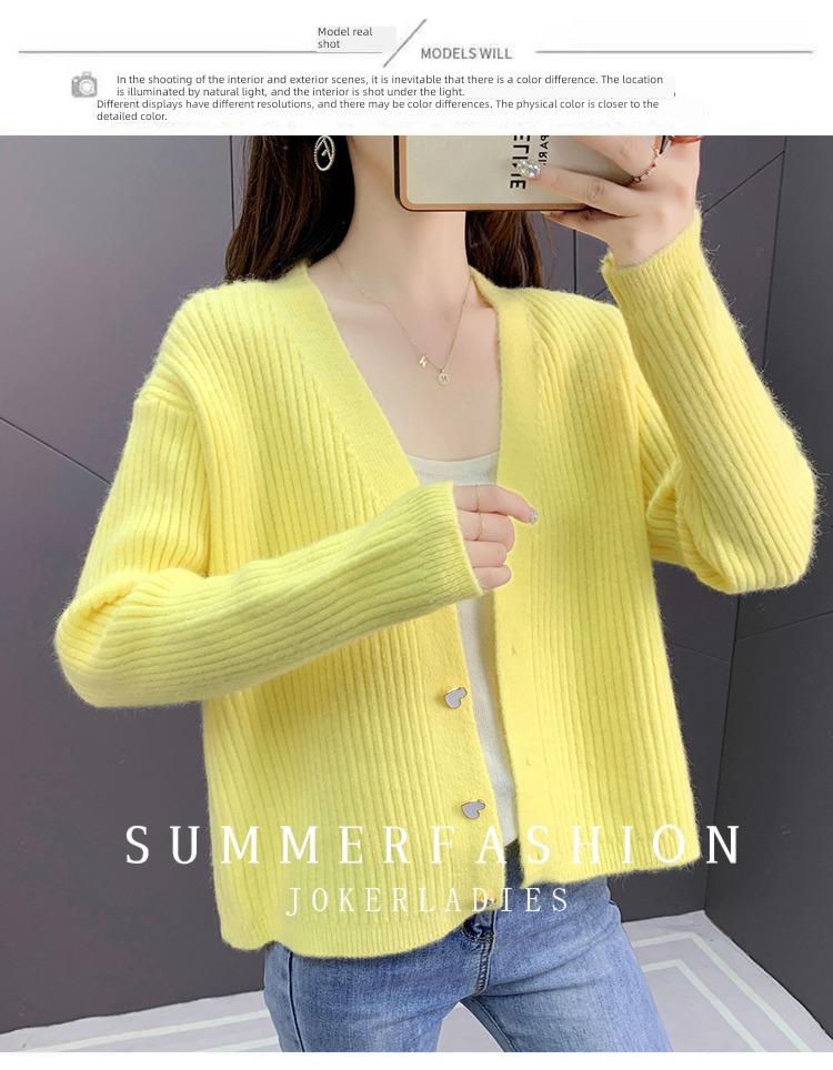 ma'am spring and autumn winter Advanced sense Hot money knitting Cardigan