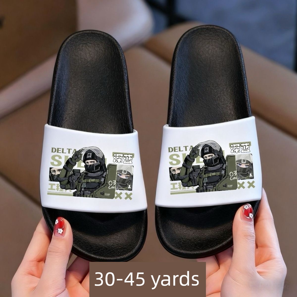 Delta Action Weilong Children's Slippers Summer Non-Slip Soft-Soled Boys' Cartoon Home Bathing Slippers for Older Children — 4