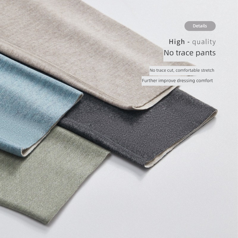 Warm pants man Derong pants Autumn trousers Plush Bottomed trousers Derong thickening Cashmere Belt protection knee De Rong Thread pants