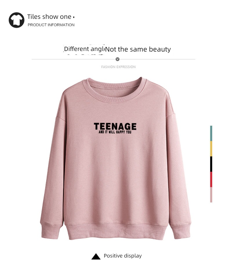 thickening spring and autumn easy Big size ins Round neck Sweater