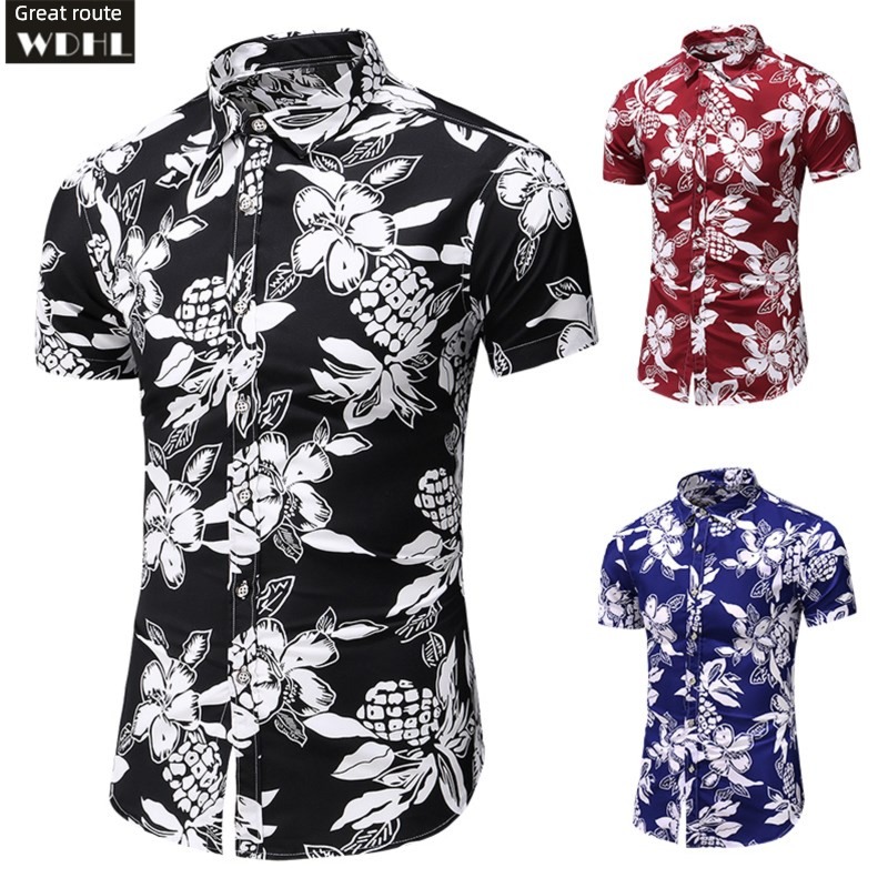Grand Line  Travel the fat men's wear tide Short sleeve shirt
