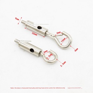 Spring Hook Wire Lock Safety Hook Hanging Hook for Paintings Billiard Shadowless Lamp Billboard Hanging Buckle Steel Wir