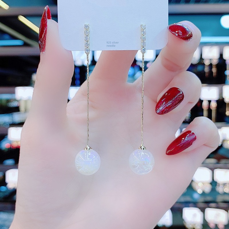 mermaid  round face Simple and versatile Mirage Pearl Earrings
