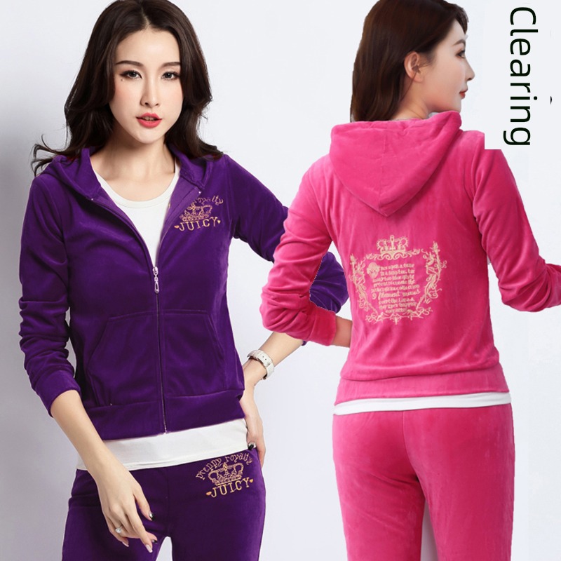 Gold wire velvet leisure time Show thin Spring and Autumn Athletic Wear