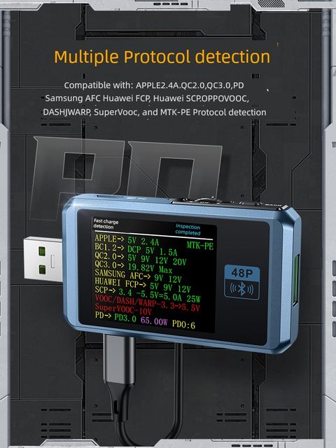 FNIRSI-FNB48 USB电压电流表多功能快充测试仪 QC/PD协议诱骗器