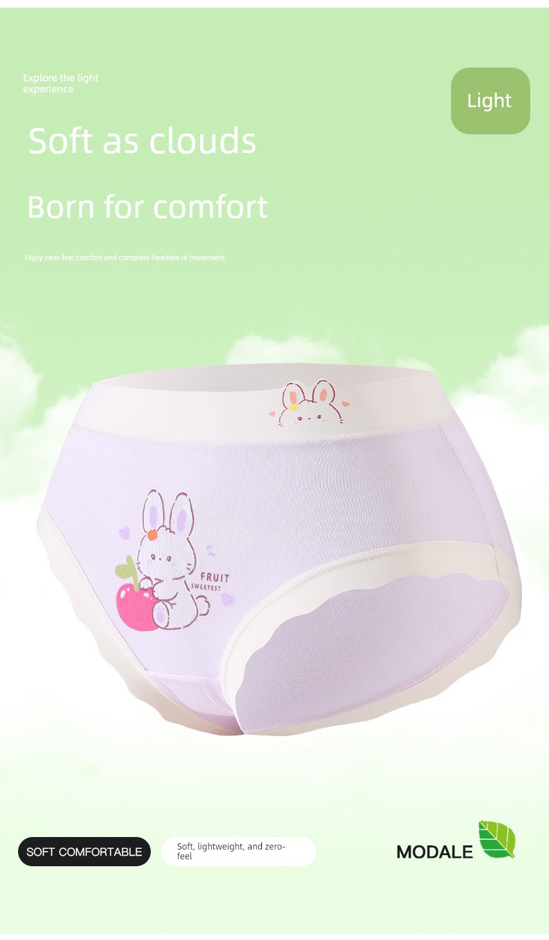 Modal Girls' Briefs, Suitable for All Seasons, Thin and Breathable, Girls' Underwear, Children's Boxer Briefs, Eco-Friendly Silk — 4