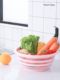 Sink wash vegetables and blue chips, vegetables and fruits, dishes and chopsticks, wash lai basin drain basket, plastic large creative kitchen
