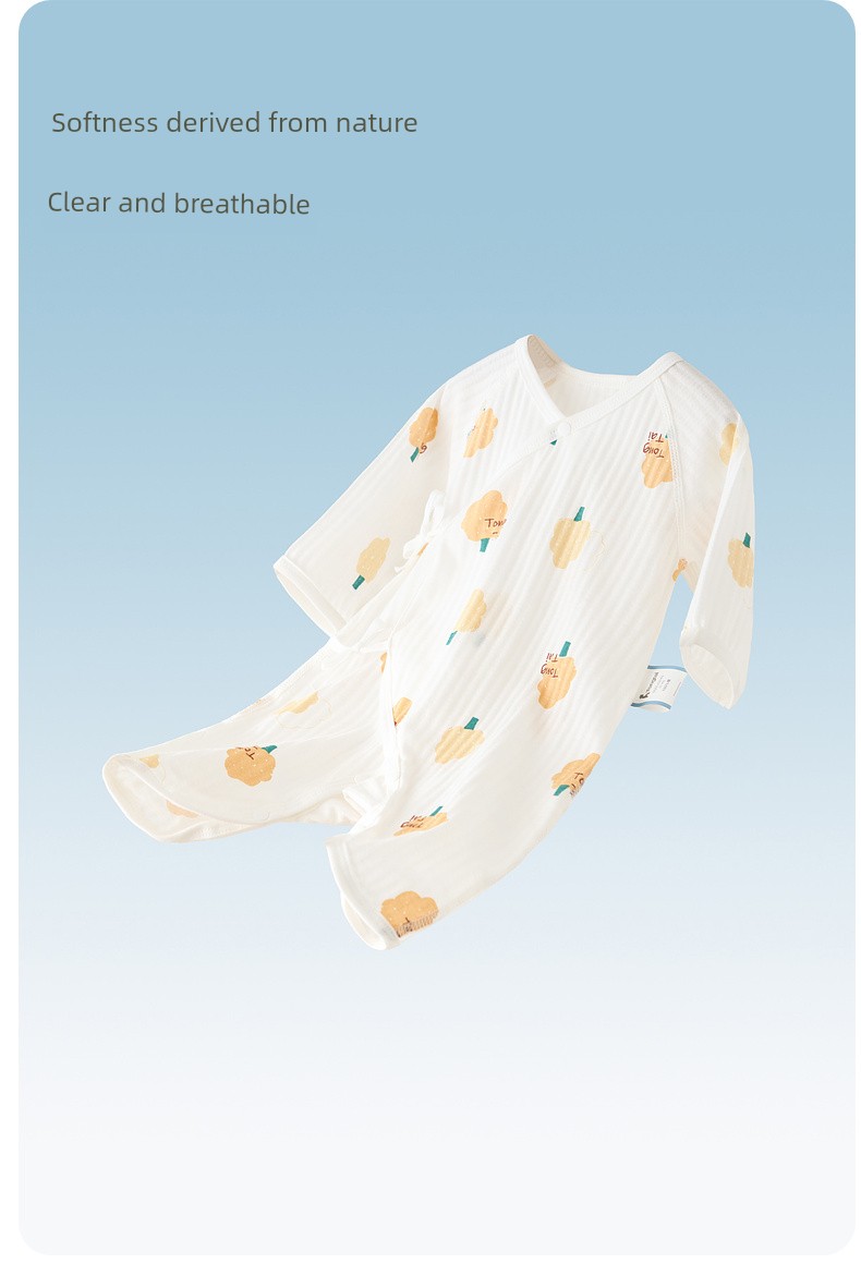Tongtai Baby Jumpsuit Summer Pure Cotton Newborn Clothes Newborn Baby Butterfly Romper Suit Gown 2 Pieces — 7