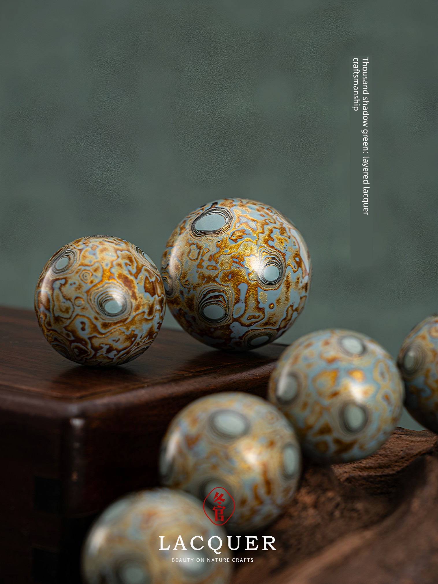 Natural Lacquer Single Bead Necklace Accessory, Traditional Craftsmanship, Thousand-Layer Lacquer Bracelet, Qianyingcui