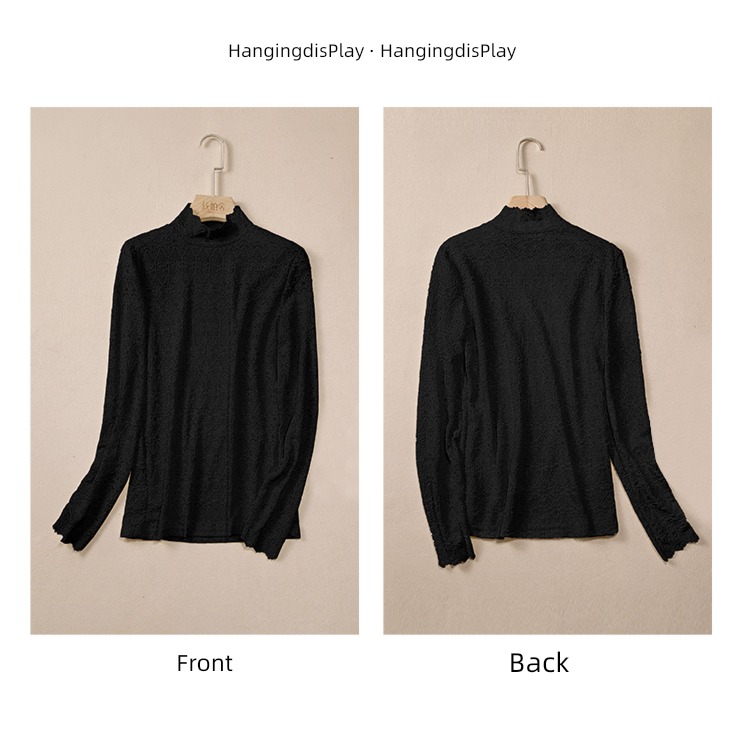 Cypress house fashion grace Half high collar Straight cylinder Lace