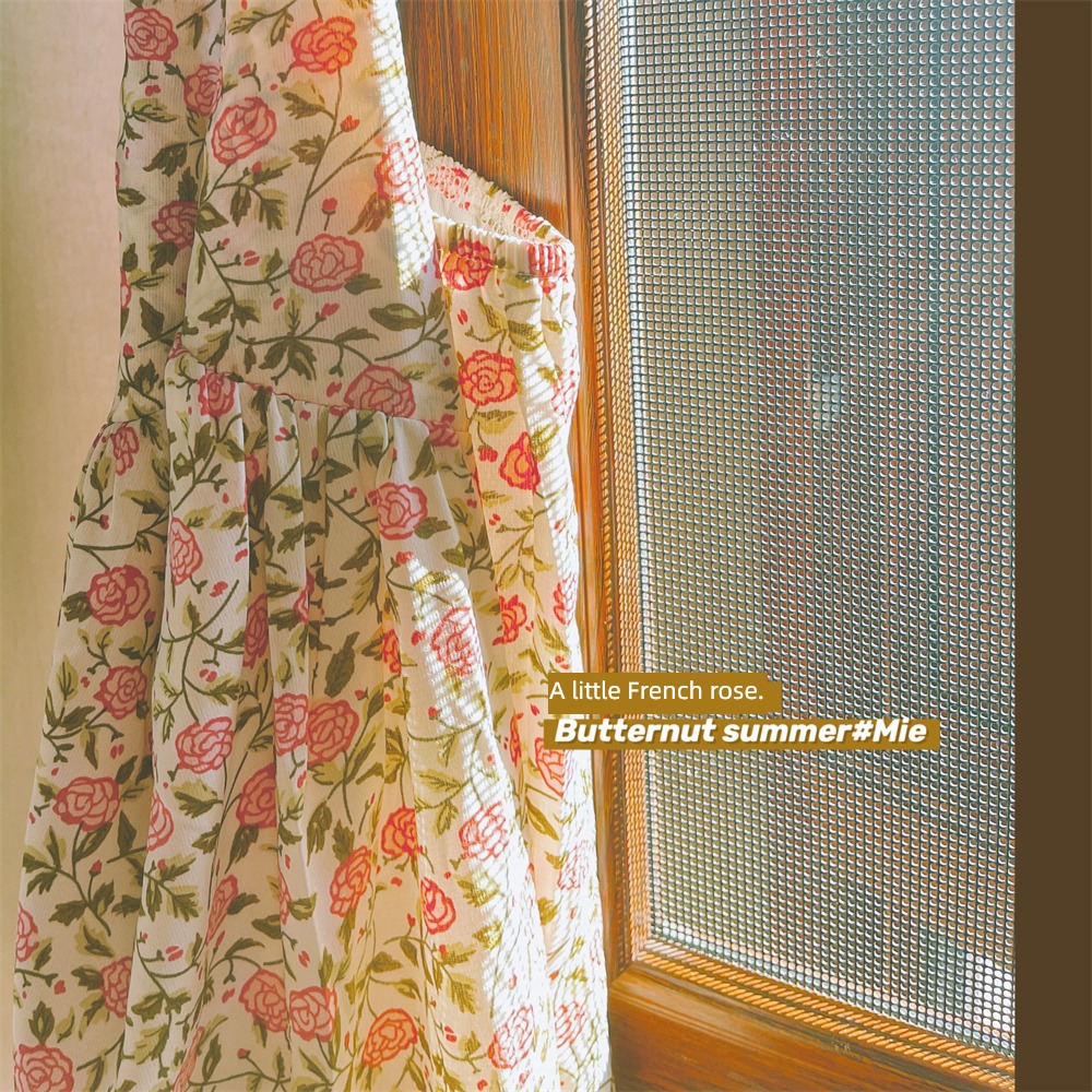 Oil Painting Gao Ding Pendant Chiffon Retro Amoi braces skirt