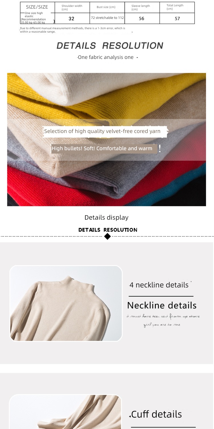 Half high collar ma'am Foreign style Self-cultivation Autumn and winter Inner lap sweater