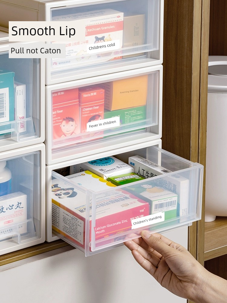 多層藥品儲物箱家用大號兒童小藥櫃抽屜式醫藥箱家庭裝藥箱收納櫃 (8.3折)