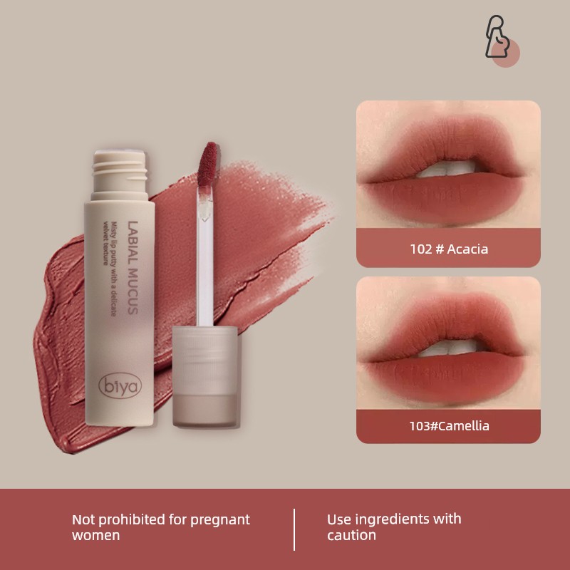 Matte Lip Glaze for Pregnant Women, Velvet Lip Gloss That Is Not Easy to Smudge, Lightweight and Suitable for Use during Pregnancy