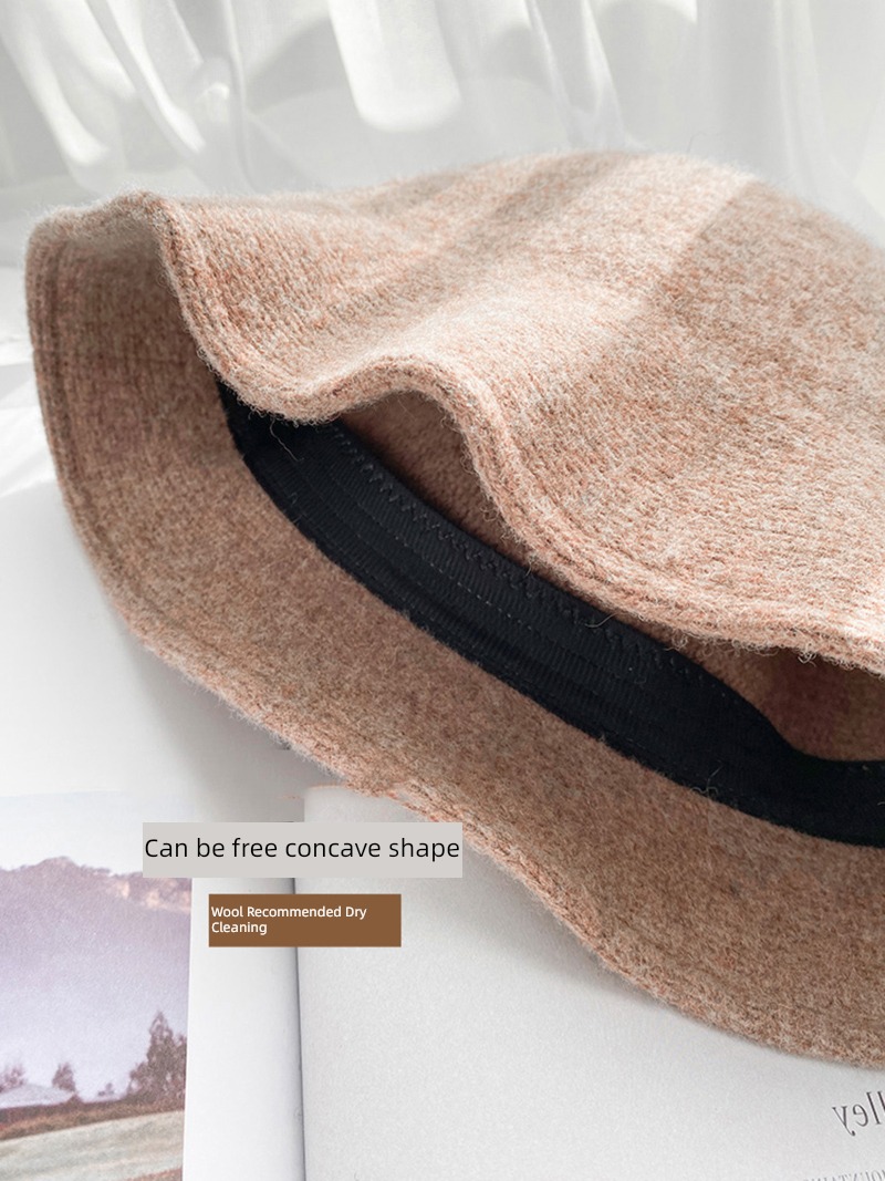 solar system female fashion Wool Autumn and winter Solid color Fisherman hat