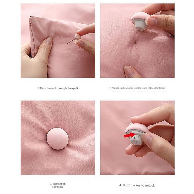 Quilt fixing device anti-slip anti-slip needle-free safety invisible clip quilt corner buckle quilt cover stitch cover not running sheet