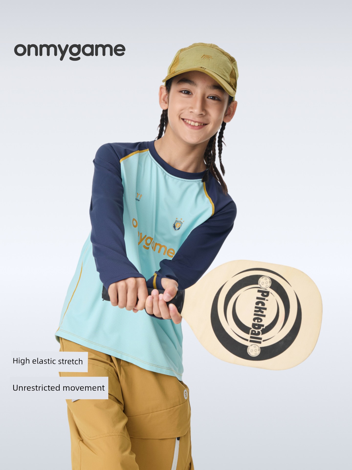 Onmygame Boys and Girls Sun Protection Long-Sleeved T-Shirt High Elastic Breathable Top Summer Children's Clothing Outdoor Sports and Leisure Style — 3