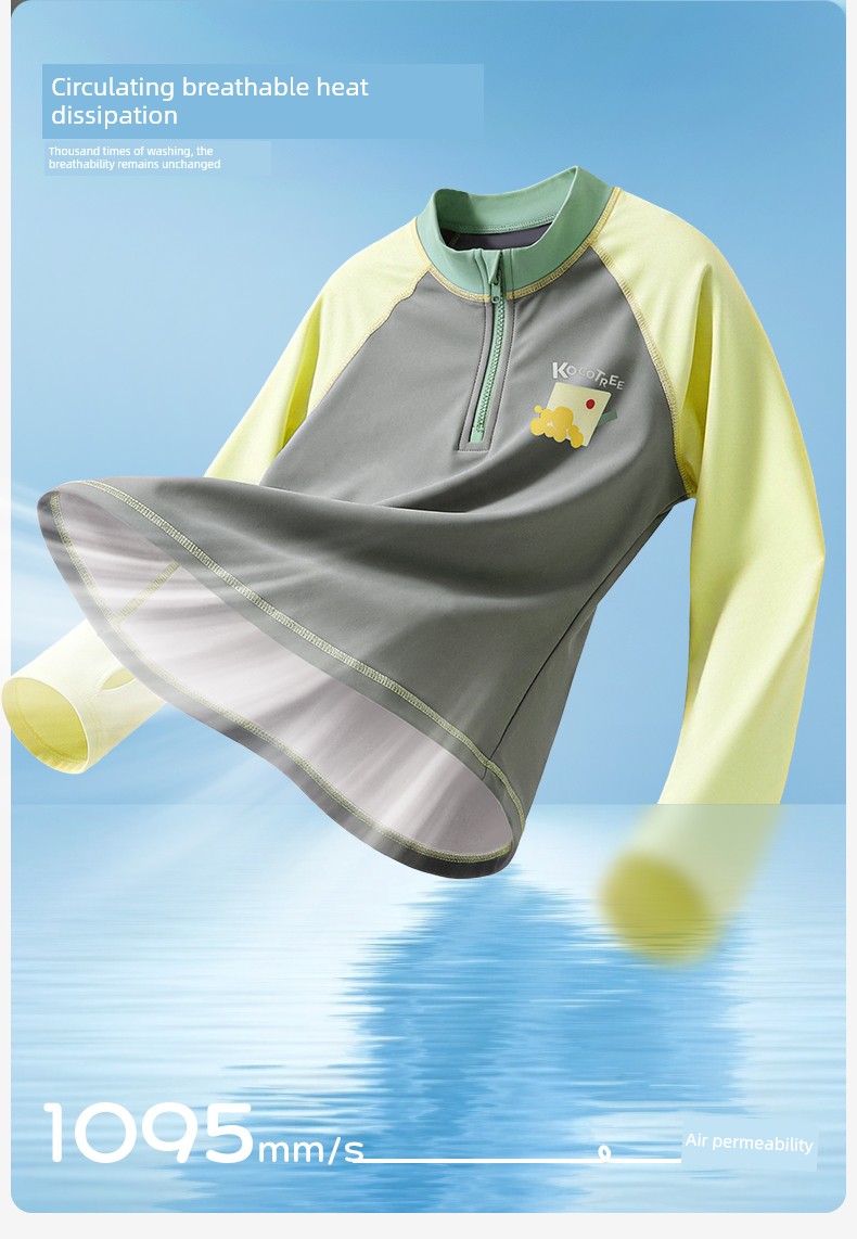 Kk Tree Children's Swimwear Boys' Long-Sleeve Long-Pants Baby Two-Piece Swimsuit Girls' Swimwear Beach Sun Protection Summer — 33