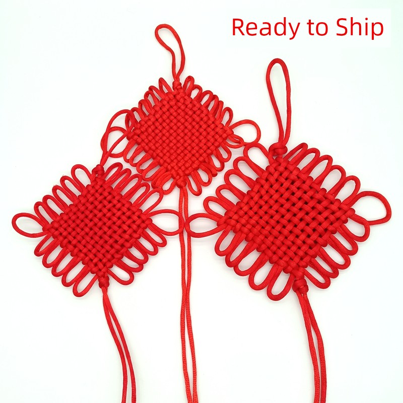 New Year and Spring Festival Living Room Decoration Hanging Ornaments Chinese Knot Small Size 6/14 Red Festive Peace Buckle Chinese Style Heart Knot