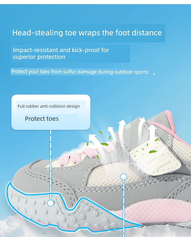Moonstar 2-8 Years Old Toddler Shoes with Helmet-Style Anti-Kick Design, Functional Sports Shoes for Boys and Girls — 4