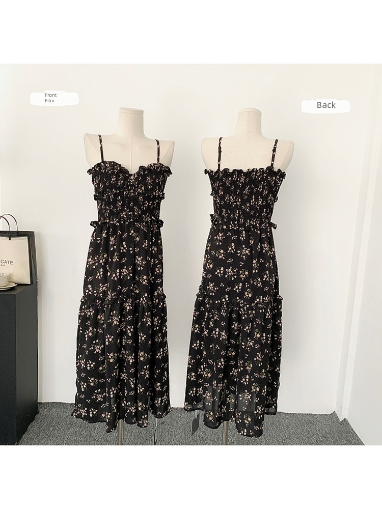 JOEYJO Women's wear French have more cash than can be accounted for Broken flower Dress