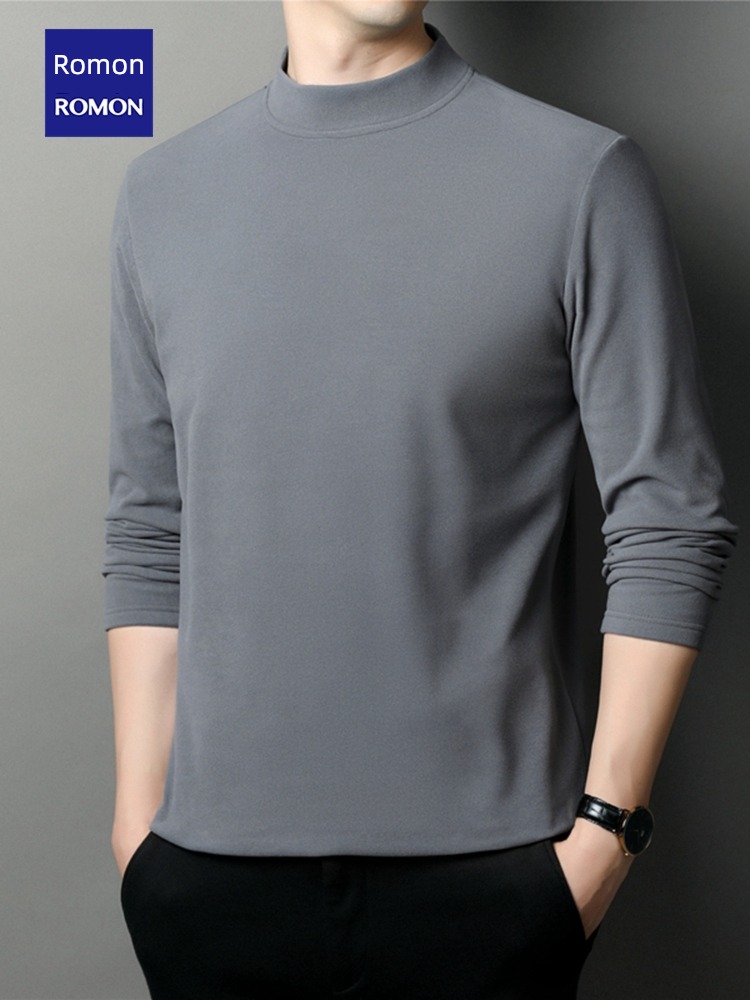 man Half height Middle collar keep warm Undershirt Long sleeve T-shirt