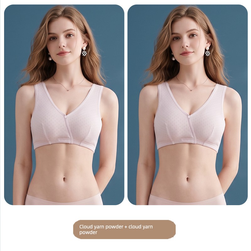 Pure Cotton Nursing Bra, Summer Thin Style, Specially Designed for Postpartum Breastfeeding, Can Be Worn during Pregnancy and Sleep, Vest-Style Bra — 2