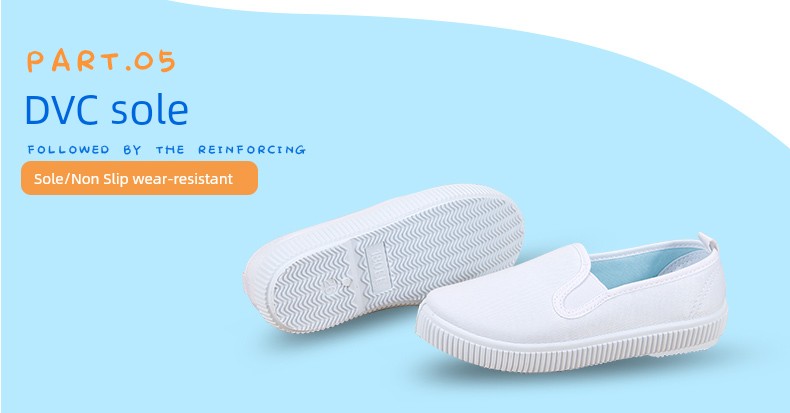 Children's White Shoes White Cloth Shoes Student Shoes Kindergarten Boys Girl Indoor White Shoes Canvas Shoes Performance Shoes — 9