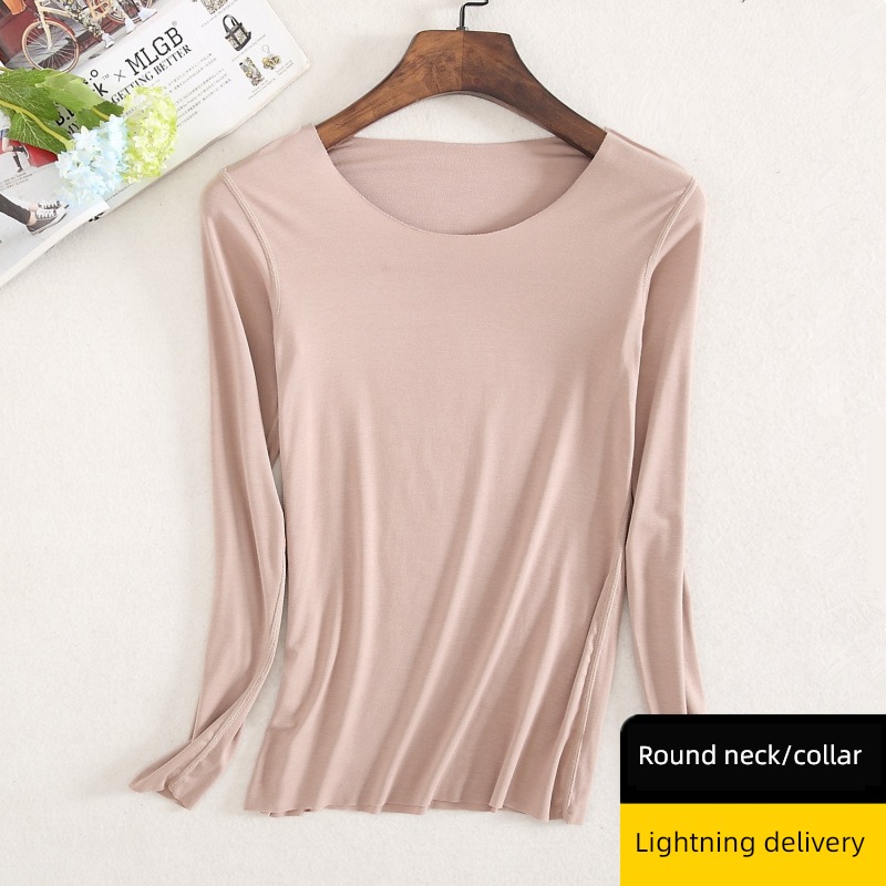 modal  Thin money Round neck Self-cultivation jacket Long sleeve T-shirt