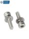 304 stainless steel cylindrical head hexagon three-combination screw knurled cup head bolt with gasket pad screw