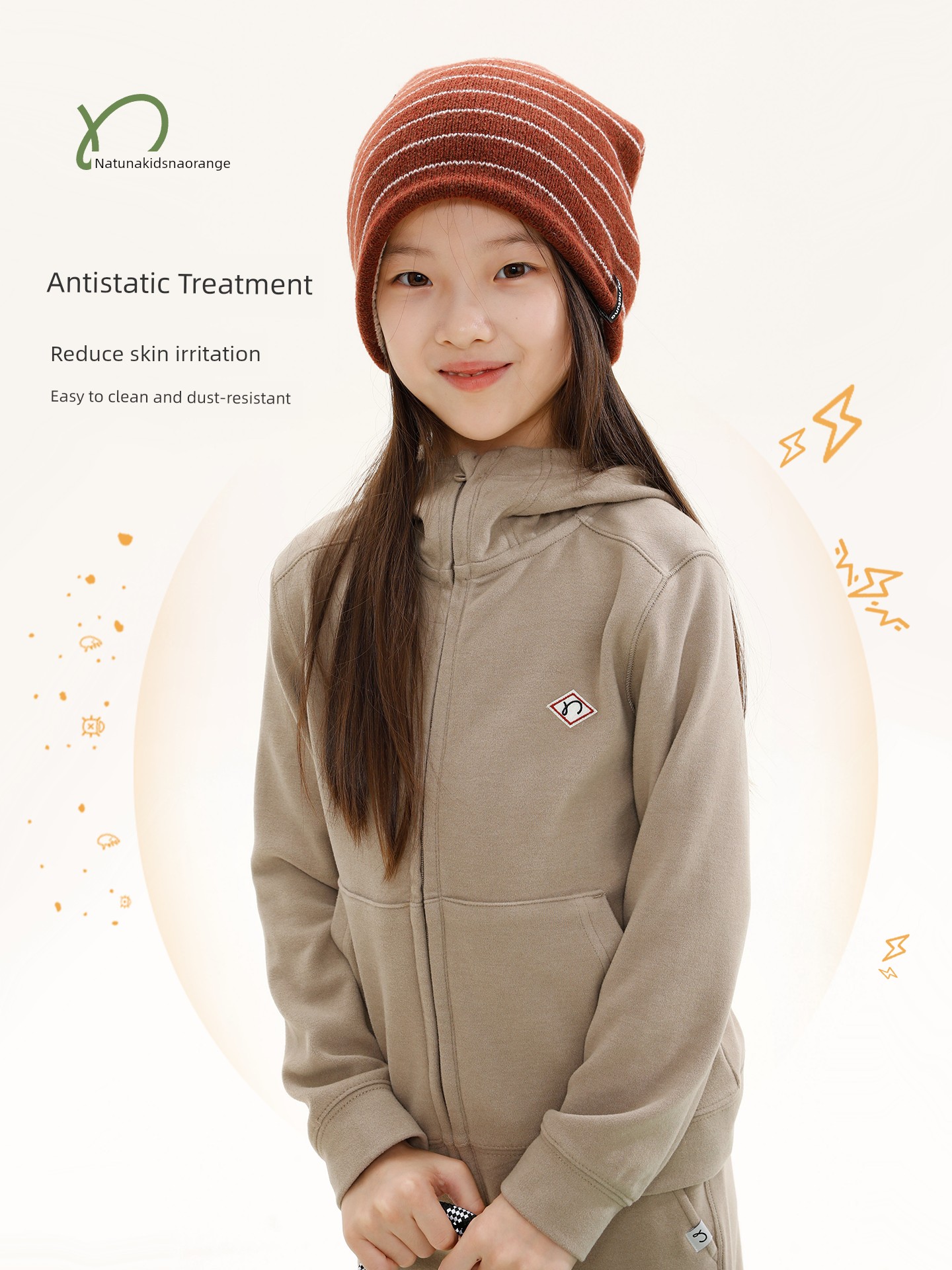 Capsule Naju Children's Clothing [Easy to Fold] Children's Sweatshirt Antibacterial Static-Free Lightweight Warm Fleece Zip-Up Jacket for Boys and Girls — 3