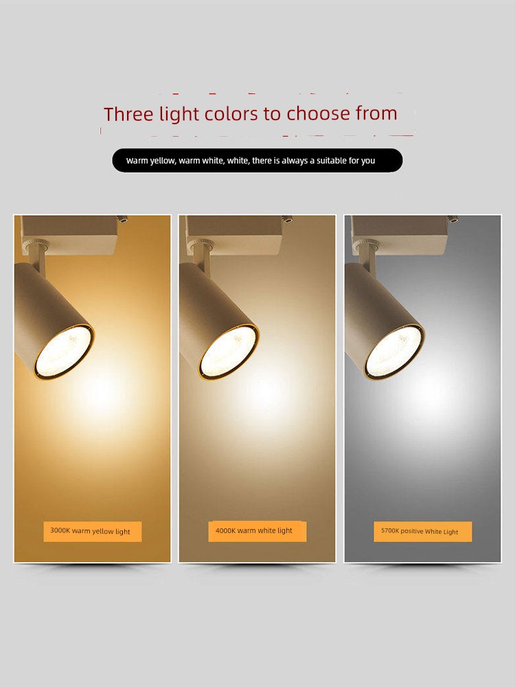 Opple Track Light LED Spotlight Clothing Store Commercial Rail Type Black White For Home Living Room Three Lines