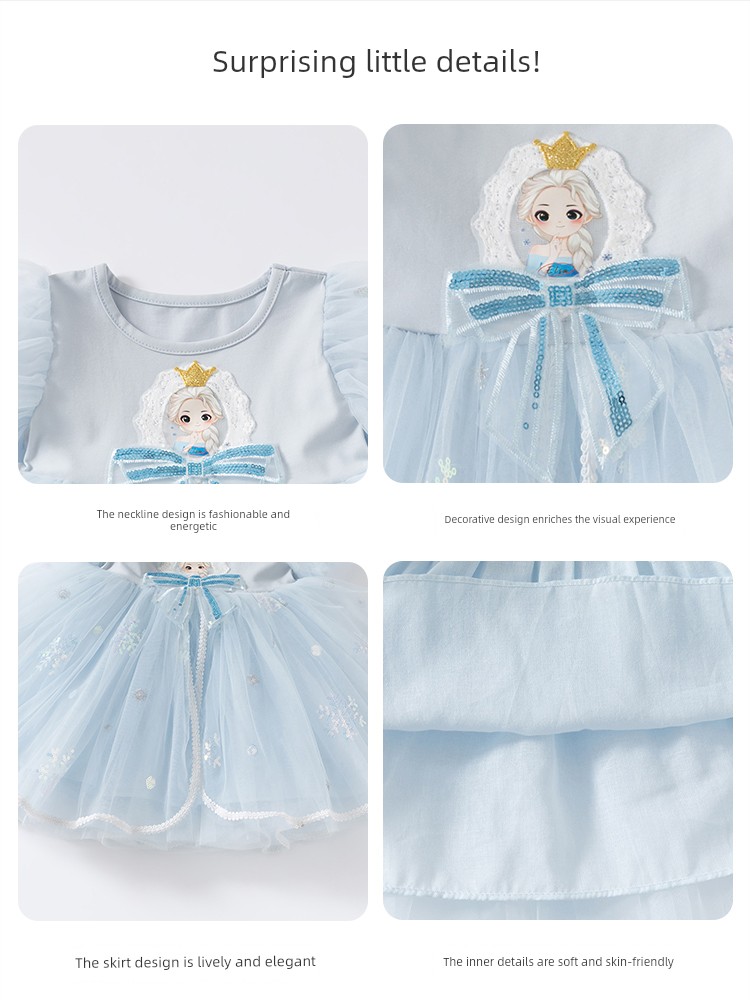 Girls' Dresses, Summer Dresses, New Fashionable Baby Dresses, Beautiful Princess Dresses, Autumn Little Girl Dresses, Children's Mesh Dresses — 5