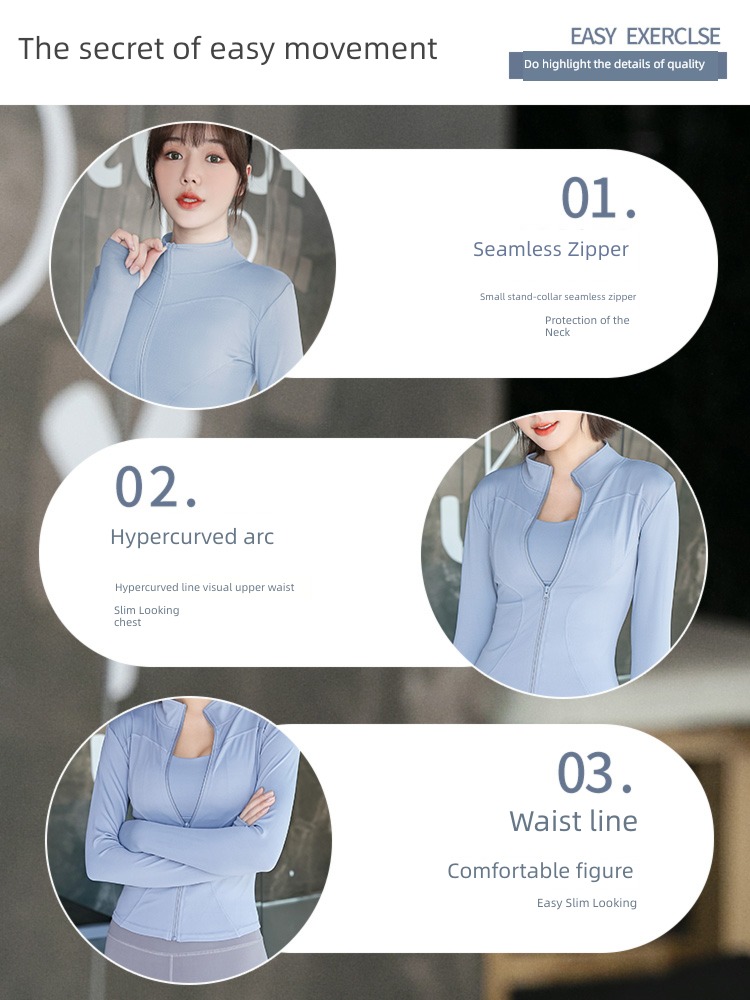 Yoga clothes motion jacket female 2023 summer The new Morning running Fitness suit major train quick-drying Long sleeve loose coat