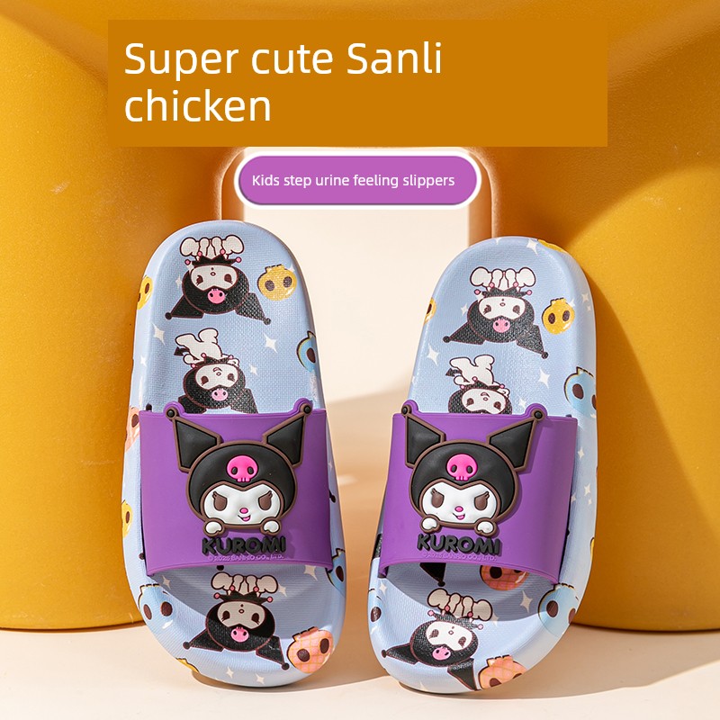 Blue-like Sanrio Kids Slippers Boys and Girls Indoor Soft Bottom Summer Non-Slip Sandals Baby's Bathroom Beach Shoes — 4