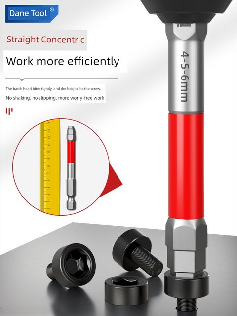Pagoda-shaped hexagonal piece head wrench strong magnetic tungsten steel electric screwdriver electric drill wind batch electric batch three-in-one S2