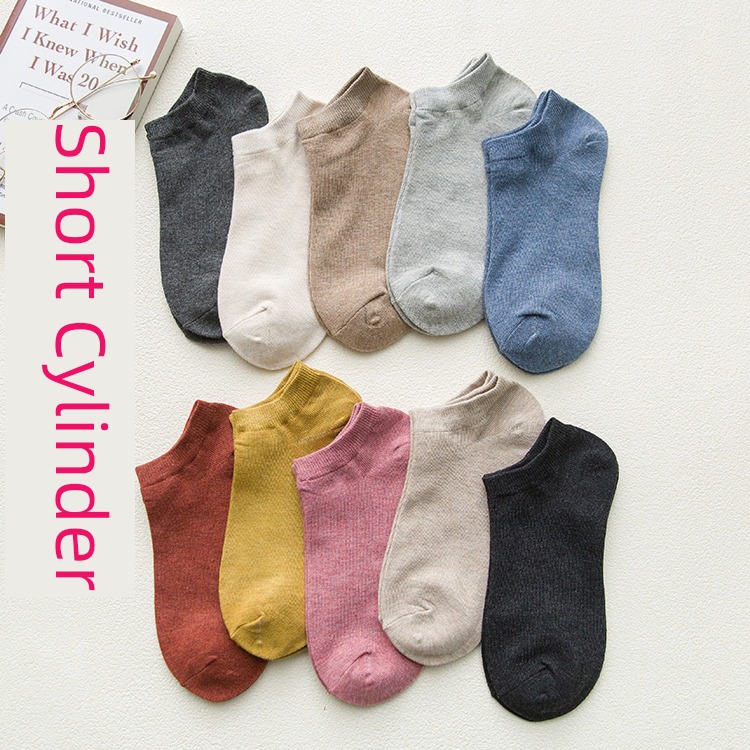 Fashionable socks ma'am Solid color have cash less than that is registered in the accounts summer ins Socks