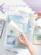 Gradient multi-layer folder simple A4 file bag for students using large-capacity test papers to organize storage bags