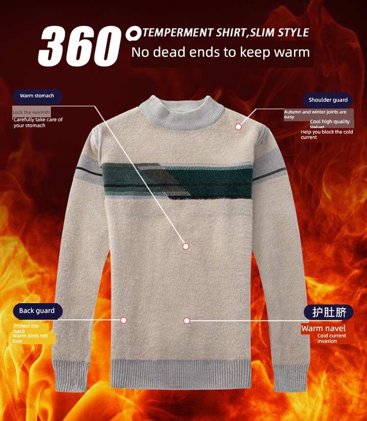 Romon chenille  Round neck Condom Korean version trend sweater