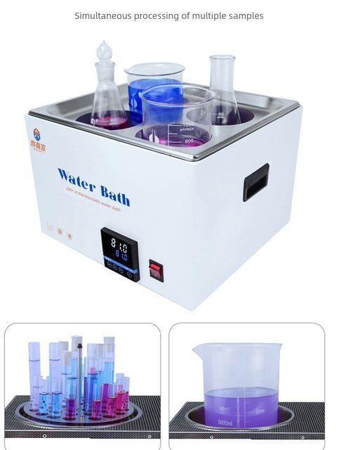Dingxinyi Digital Display Electric Heating Constant Temperature Water Bath Pot Single and Double Hole Timed Anti-Dry Burn Laboratory Research Water Bath Tank