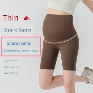 Maternity Yoga Shorts, Summer Thin Shark Pants, Outerwear Fitness Shorts, Seamless Safety Shorts