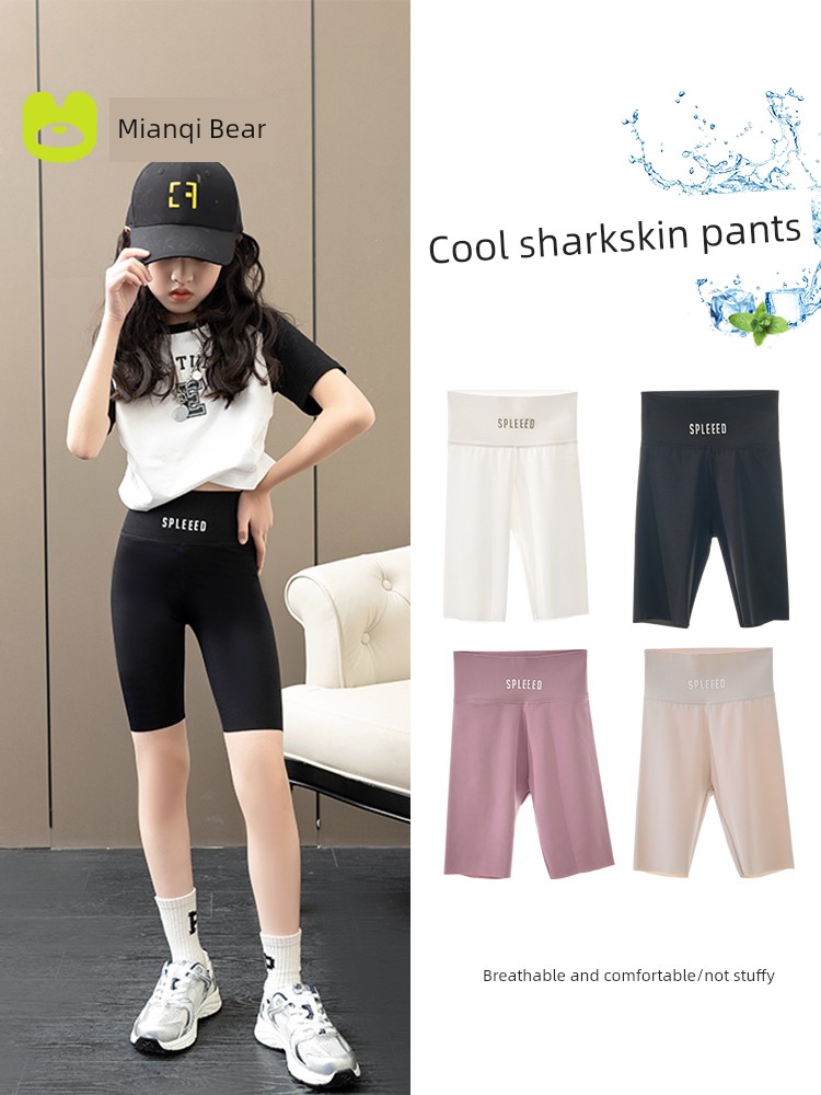 Half Length Girls' Fashion Tape Sports Spring and Autumn Shark Pants