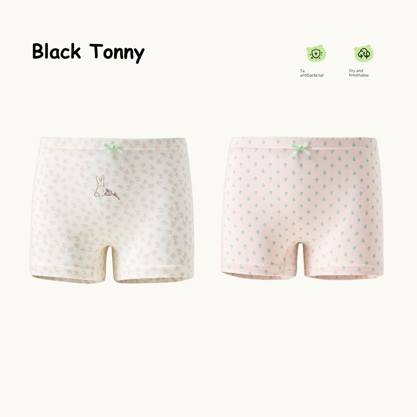 Little Black Cotton Panties for Babies and Girls in the Year of Birth — 5