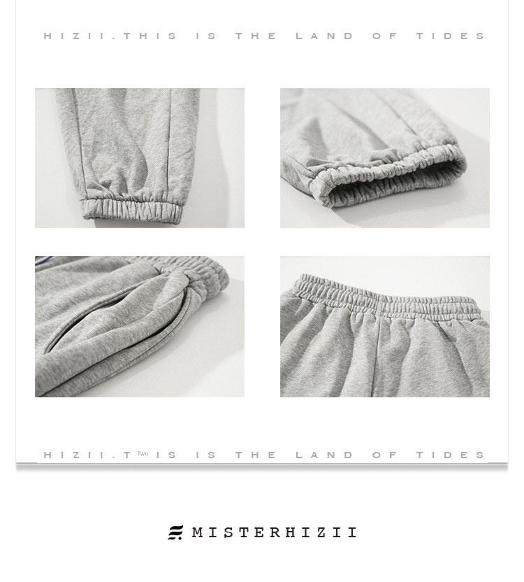 Solid color Chaopai chic student spring and autumn man sweatpants