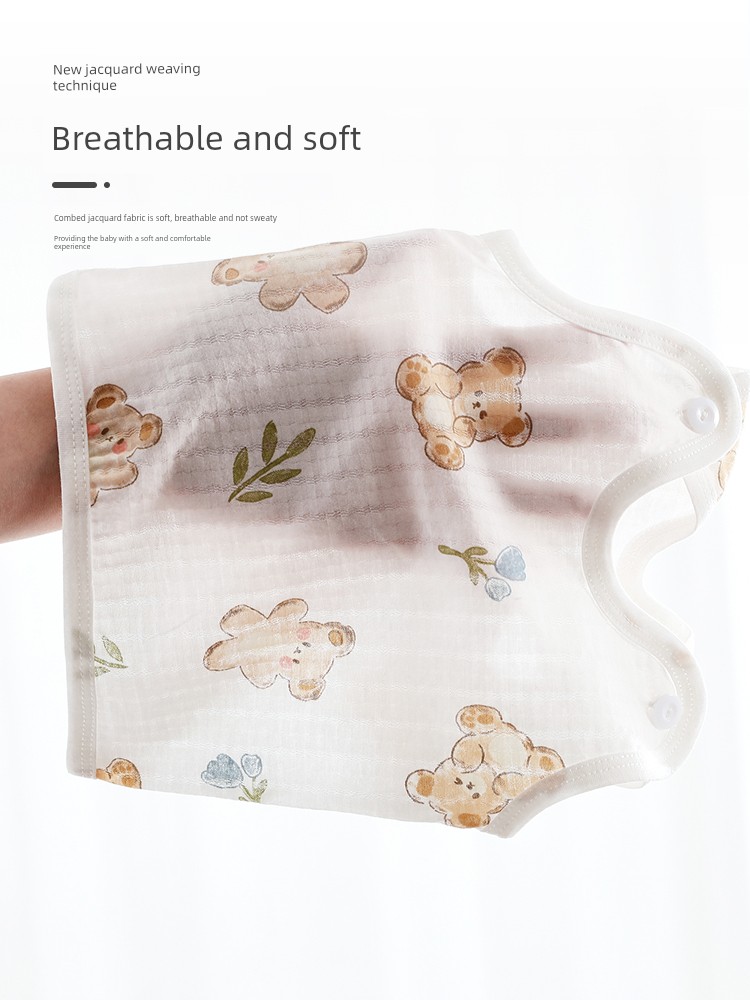 Beileyi Baby Half-Back Vest Summer Thin Pure Cotton Girls' Vest Boys' Clothing Newborn Bellyband Class a — 4