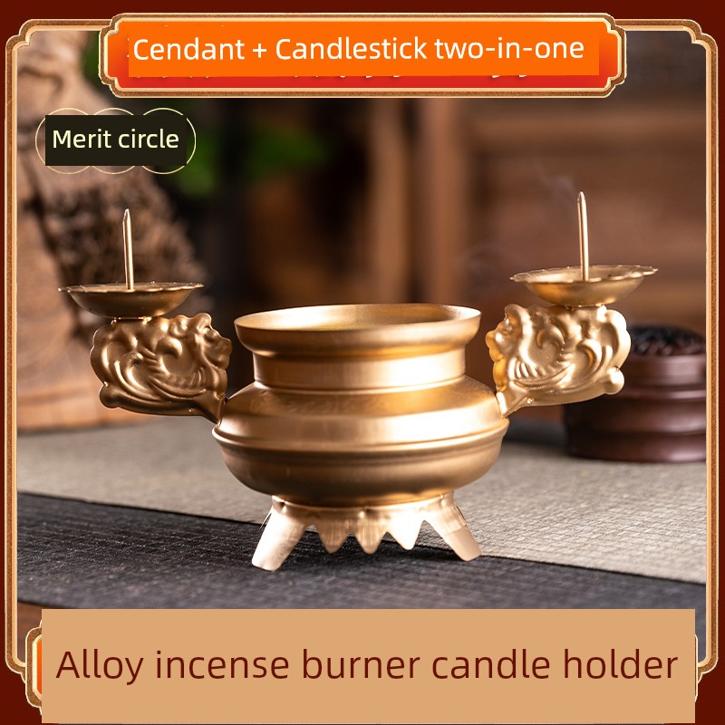 Buddha Worship Alloy Incense Burner Sandalwood Stove Incense Insert Candle Incense Burner Incense Incense Burner Buddha Supplies