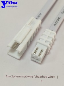 Male-Female Plug-In Led Driver Power Cable Sm2P Terminal Cable Plug-In Connector Electronic Terminal Block 2-Position Co